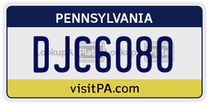 DJC6080  license plate in PA