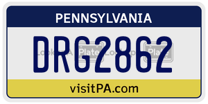 DRG2862  license plate in PA