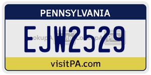 EJW2529  license plate in PA