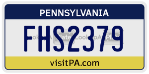 FHS2379 license plate in Pennsylvania