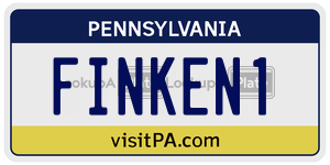 FINKEN1  license plate in PA