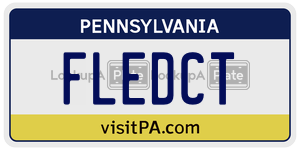 FLEDCT  license plate in PA