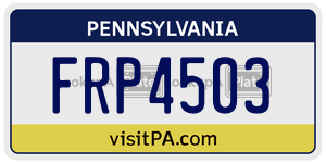 FRP4503  license plate in PA
