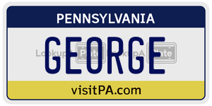 GEORGE  license plate in PA
