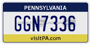 GGN7336 license plate in Pennsylvania