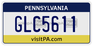 GLC5611  license plate in PA