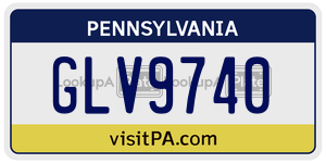 GLV9740  license plate in PA