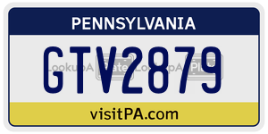 GTV2879 license plate in Pennsylvania