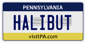 HALIBUT  license plate in PA