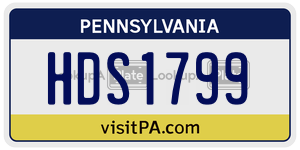 HDS1799  license plate in PA