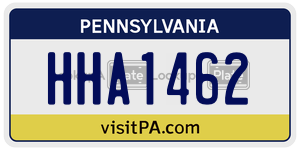 HHA1462  license plate in PA