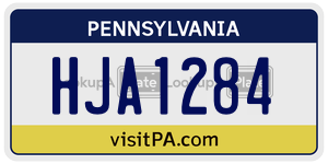 HJA1284 license plate in Pennsylvania