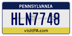 HLN7748  license plate in PA