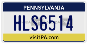 HLS6514  license plate in PA
