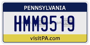 HMM9519 license plate in Pennsylvania