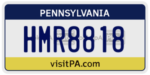 HMR8818 license plate in Pennsylvania