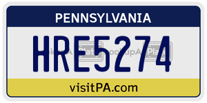 HRE5274  license plate in PA