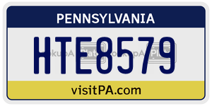 HTE8579 license plate in Pennsylvania