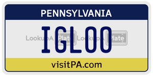 IGLOO license plate in Pennsylvania