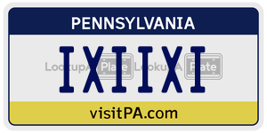 IXIIXI license plate in Pennsylvania
