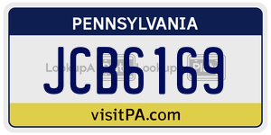 JCB6169 license plate in Pennsylvania