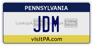 JDM  license plate in PA