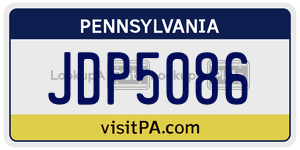 JDP5086  license plate in PA