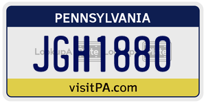 JGH1880  license plate in PA