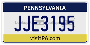 JJE3195 license plate in Pennsylvania