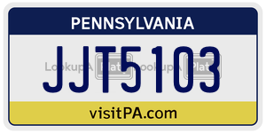 JJT5103  license plate in PA