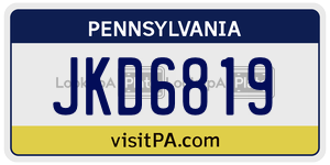 JKD6819 license plate in Pennsylvania