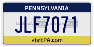 JLF7071  license plate in PA