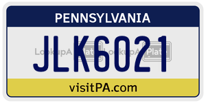 JLK6021  license plate in PA