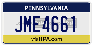 JME4661  license plate in PA