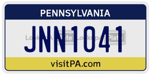 JNN1041  license plate in PA