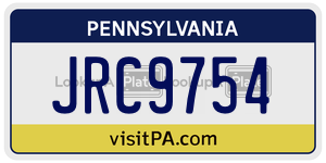 JRC9754  license plate in PA