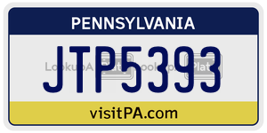 JTP5393 license plate in Pennsylvania