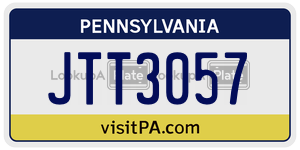 JTT3057  license plate in PA