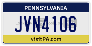 JVN4106  license plate in PA