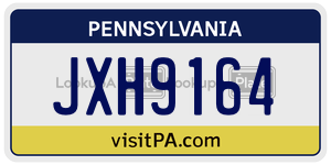 JXH9164  license plate in PA