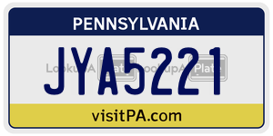 JYA5221  license plate in PA