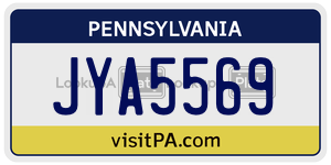 JYA5569  license plate in PA