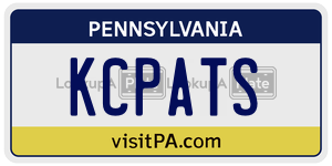 KCPATS license plate in Pennsylvania