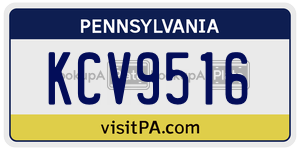 KCV9516  license plate in PA