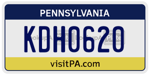 KDH0620  license plate in PA