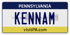 KENNAM  license plate in PA