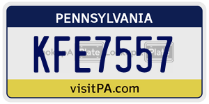 KFE7557  license plate in PA