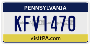 KFV1470  license plate in PA