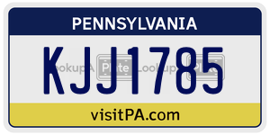 KJJ1785 license plate in Pennsylvania