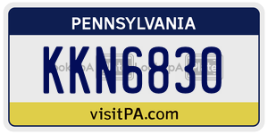 KKN6830 license plate in Pennsylvania